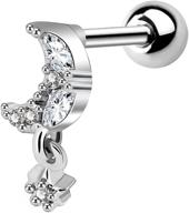melighting earrings stainless cartilage jewellery logo