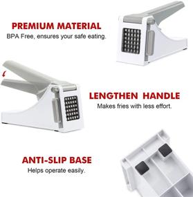 img 1 attached to 🍟 Geedel French Fry Cutter: Professional Potato Cutter for Perfect French Fries & Vegetable Chopping