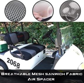 img 1 attached to 🏌️ Golf Cart Seat Cover Set for Club Car, EZGO, Yamaha, and Rear Flip Seats by YouLeGo - Refresh Your Golf Cart with Breathable, Washable Polyester Mesh Cloth