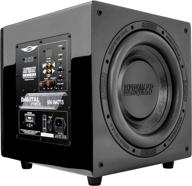 earthquake sound minime dsp p-10: 10-inch powered subwoofer with 🔊 dsp control and slaps passive radiator technology - enhancing audio experience logo