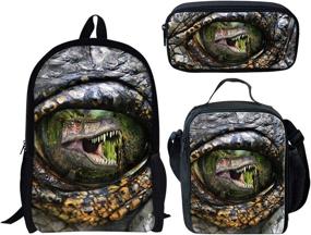 img 4 attached to Dinosaur Durable Personalized Backpack Bookbags Backpacks for Kids' Backpacks
