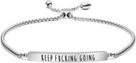 🔗 adjustable chain link inspirational bracelet for women – motivational encouragement gift for her and friends logo