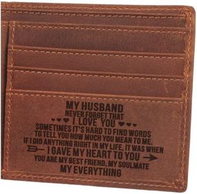 img 4 attached to Wallet Personalized Husband Anniversary Husabnd