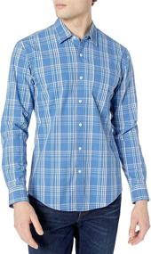 img 3 attached to 👔 Men's Clothing: Amazon Essentials Slim Fit Long Sleeve Checkered Shirt