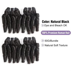 img 3 attached to 🔥 Molefi Brazilian Funmi Hair: 4 Bundles Loose Wave Spiral Curl Hair Extensions for Short Curly Weave - 9A Unprocessed Brazilian Human Hair