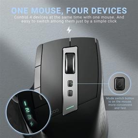 img 1 attached to 🖱️ RAPOO Wireless Mouse: Multi-Device Bluetooth Mouse for Laptop - Cordless & Rechargeable Ergonomic Mouse with Side Wheel, 3200 DPI, High Precision Laser - Compatible with Computer MacBook Desktop