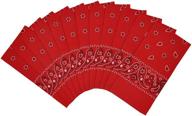 red multifunctional handkerchief with bandana fashion paisley design - men's accessories logo