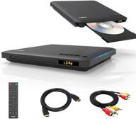 slim design region free dvd player for tv, ultra-thin colourful hd pixels with hdmi/rca cable included, usb input, remote control, pal/ntsc system for playback support logo