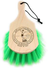 img 3 attached to 🌊 Versatile Surf Brush: Custom Wood Handled 8 Inch or 15 Inch with Green or Pink Bristles + Leash String