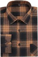 men's clothing: dokkia button buffalo checked flannel shirts, perfect for fall logo