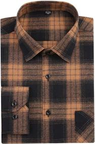 img 4 attached to Men's Clothing: DOKKIA Button Buffalo Checked Flannel Shirts, Perfect for Fall