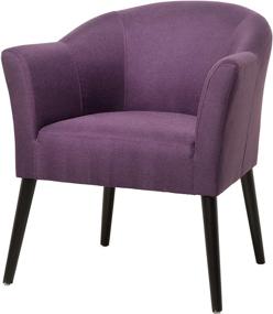 img 4 attached to 🪑 Plush and Stylish: Christopher Knight Home Cosette Fabric Arm Chair in Rich Plum Shade
