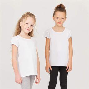 img 3 attached to 👚 GOXU Girls’ Puff Short Sleeve T Shirt 2-Pack: Trendy and Comfortable Tops for Girls