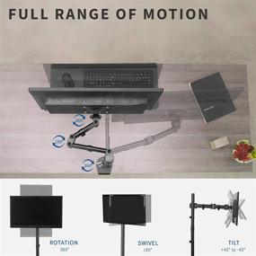 img 1 attached to 🖥️ Одноразовое крепление на стол VIVO, дополнительно высокий полностью регулируемый держатель для ЖК-экранов до 32 дюймов, суперширокие экраны до 38 дюймов, вместимость 22 фунта, STAND-V001T.