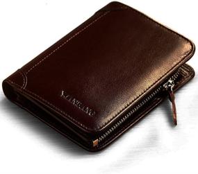 img 4 attached to Genuine Cowhide Leather Capacity Bifold Men's Accessories for Wallets, Card Cases & Money Organizers