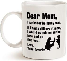 img 1 attached to 🎁 MAUAG Hilarious Mother's Day Coffee Mug for Mom - Best Mom Gifts, 11 Oz White Cup