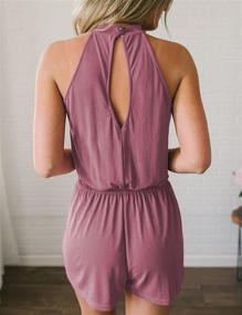 img 2 attached to MEROKEETY Womens Elastic Jumpsuit Rompers Women's Clothing for Jumpsuits, Rompers & Overalls