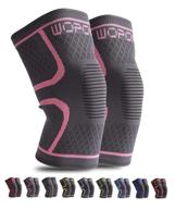 🏋️ wopoky 2 pack knee braces - compression knee sleeves for pain relief, meniscus tear, arthritis - support for men & women - ideal for weightlifting, running, squatting, basketball, and workouts логотип