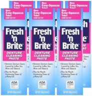❇️ pack of 3 fresh 'n brite denture cleaning paste - minty gel, 3.8 ounce tube logo