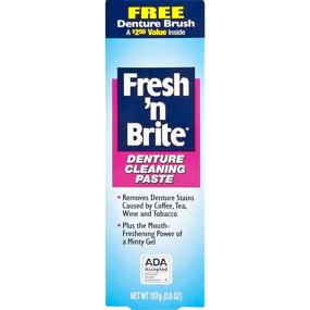 img 2 attached to ❇️ Pack of 3 Fresh 'n Brite Denture Cleaning Paste - Minty Gel, 3.8 Ounce Tube
