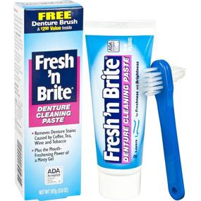 img 3 attached to ❇️ Pack of 3 Fresh 'n Brite Denture Cleaning Paste - Minty Gel, 3.8 Ounce Tube