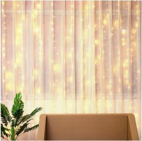 img 2 attached to 🎵 Bolylight Music String Light, Voice Control Curtain String Light 9.8 x 9.8ft 300 LED Starry Fairy Lights with 8 Lighting Mode for Wedding Home Party Bedroom Outdoor Indoor Wall Decorations in Warm White