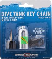 🔑 innovative scuba concepts silver scuba diving tank o-ring dive kit keychain with pick: enhanced underwater safety and convenience logo