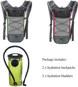 img 3 attached to 🎒 J.CARP 2 Pack Hydration Backpack: Stay Hydrated for Hours While Hiking, Cycling, Camping & More!