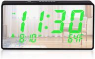⏰ bedroom digital alarm clock | led clock with mirror surface | 12/24hr, adjustable brightness & alarm volume, snooze, sleep timer logo