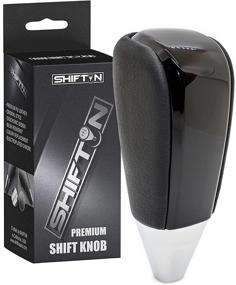 img 4 attached to SHIFTIN Black Leather Piano Gear Shift Knob For Toyota Land Cruiser 4Runner Sequoia Tundra And Lexus LX (Black Leather/Piano Black)