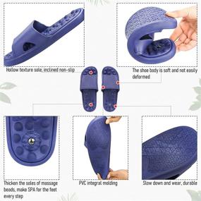 img 1 attached to Тапочки для акупрессуры Natheeph Non Slip Reflexology