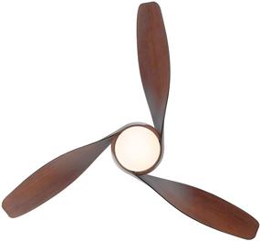 img 3 attached to ⚙️ Hykolity 52 Inch Minimalist Style DC Motor Ceiling Fan with LED Light, Reversible Motor, and Walnut ABS Blades - ETL Listed Indoor Ceiling Fans for Kitchen Bedroom Living Room with 6-Speed Remote Control