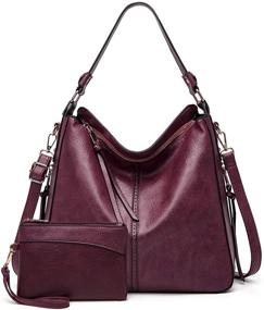img 4 attached to Jiaruo Leather Handbag Shoulder Crossbody Women's Handbags & Wallets for Hobo Bags