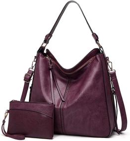 img 3 attached to Jiaruo Leather Handbag Shoulder Crossbody Women's Handbags & Wallets for Hobo Bags