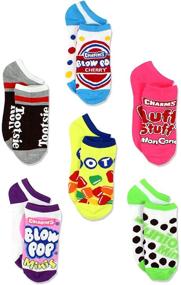 img 4 attached to 🧦 Милые детские носочки "Tootsie Roll" для девочек от компании "Topps Charms Candy" - набор из 6 штук, приятное удовольствие!