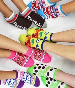 img 1 attached to 🧦 Милые детские носочки "Tootsie Roll" для девочек от компании "Topps Charms Candy" - набор из 6 штук, приятное удовольствие!