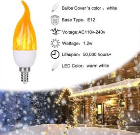 img 3 attached to 🎄 Enhance Your Christmas Decor with the Venforze E12 Flame Bulbs - 4 Pack of 3 Mode LED Candelabra Flame Light Bulbs in Warm White - Perfect for Chandeliers and Party Decorations