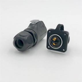 img 3 attached to CNLINKO 2 Pin Power Industrial Circular Connector, Male Plug & Female Socket for Furrion RV Solar Port, Outdoor Waterproof IP67, AC DC Signal, Compatible with Furrion, Grand Design, and Forrest River RV Solar Ports