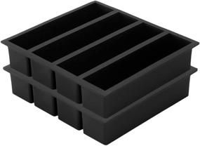 img 4 attached to 🧊 Vinkoe Large Silicone Ice Cube Trays for Whisky - Collins Ice Cube Mold Tray, Also Suitable for Butter Molding - Pack of 2