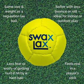 img 2 attached to 🥍 SWAX LAX Lacrosse Training Ball - Same Size & Weight as Regulation Lacrosse Ball but Soft - Ideal for Indoor & Outdoor Practice with Controlled Bounce & Reduced Rebounds