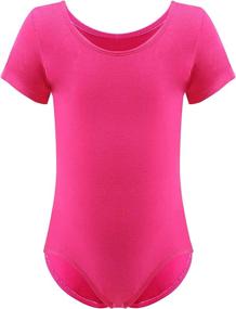 img 4 attached to 🩰 Dancina Cotton Short Sleeve Ballet Leotard for Girls Ages 2-10 – Enhanced with SEO