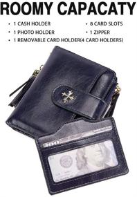 img 3 attached to 👛 Genuine Leather Wallets with RFID Blocking for Women's Handbags and Wallets.