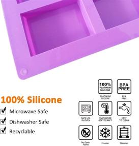 img 1 attached to 🍫 Rectangle Silicone Chocolate Tray with Cavities - Purple
