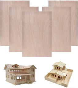 img 4 attached to 🌳 Basswood Sheets 1/16 Inch for Crafting: Thin Plywood Wood Sheets (5 Pieces)