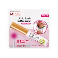💋 kiss strip eyelash adhesive: clear 0.176 oz - secure lashes with kplgl01 logo
