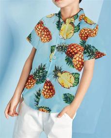 img 2 attached to 🍍 Hawaiian Boys' Clothing: Pineapple Sunglass Sleeved Attire