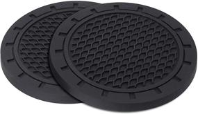 img 4 attached to 🚗 Universal Vehicle Cup Holder Coasters - Silicone Anti Slip Cup Mats for All Cars (Set of 2, 2.75" Diameter) - AOOOOP Car Interior Accessories