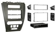 🚗 matte black metra 99-5821b single/double din installation dash kit for 2010 ford fusion & mercury milan logo