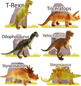 img 2 attached to 🦖 Haktoys Educational Triceratops Velociraptor Stegosaurus: Ignite the Imagination with Interactive Learning!