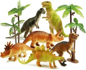 img 4 attached to 🦖 Haktoys Educational Triceratops Velociraptor Stegosaurus: Ignite the Imagination with Interactive Learning!